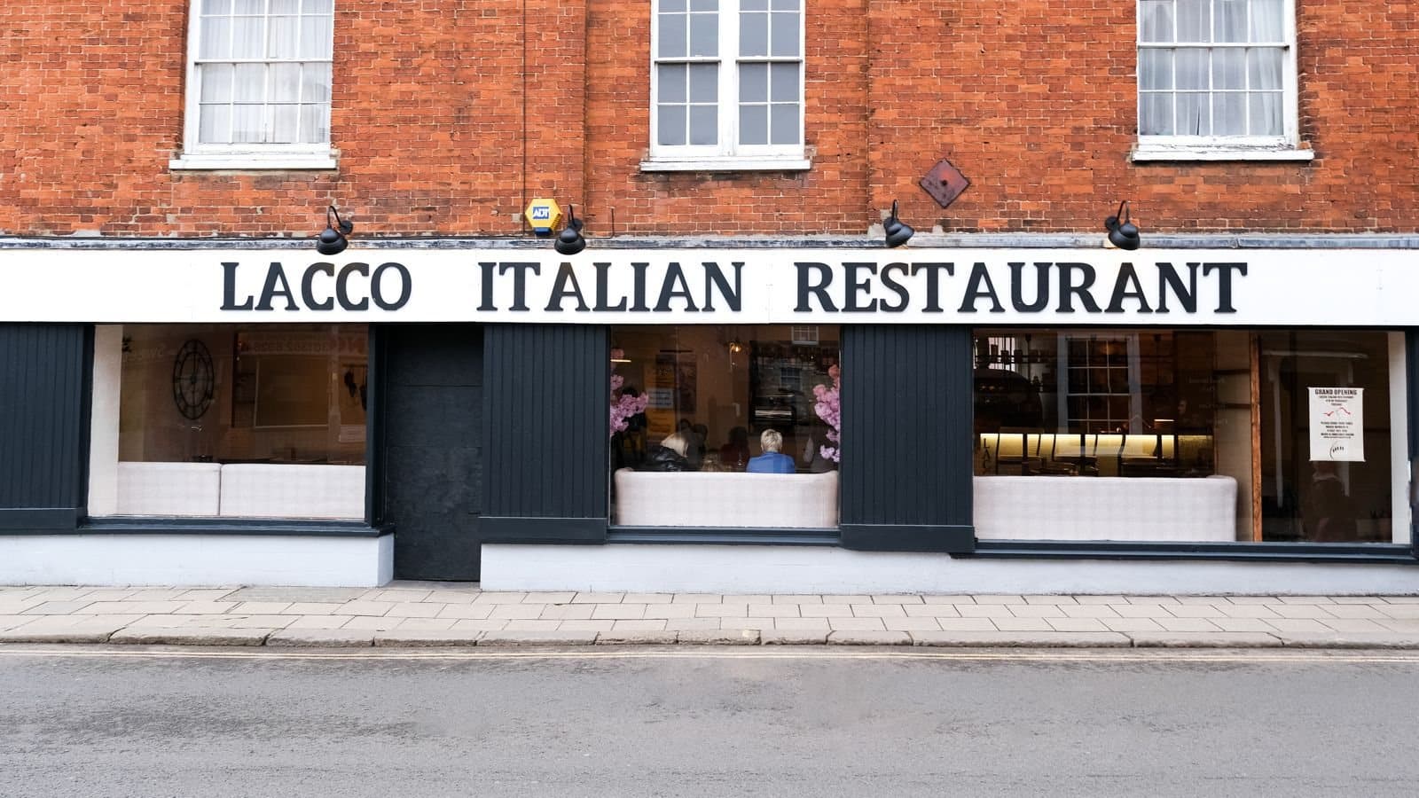 The Lacco Italian Restaurant shopfront on Dereham High Street